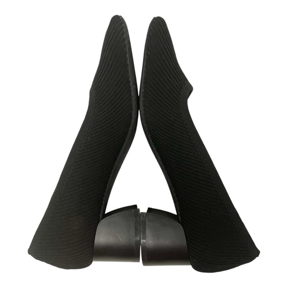 Vivaia Melody Black Knit Square Toe Comfort Slip On Block Heels Women’s 37 - Picture 10 of 15